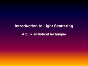 Introduction to Light Scattering for Absolute Macromolecular