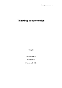 Thinking in Economics