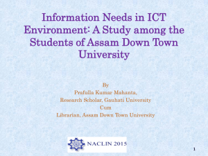 Information Needs in ICT Environment: A Study among the Students
