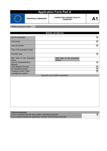 Application Form Part A - SESAR Deployment Manager