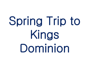 Kings Dominion Spring Trip chaperone meeting - pams