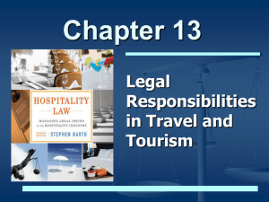 Legal Responsibilities in Travel and Tourism