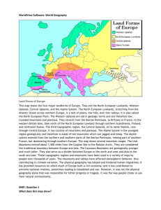 Landforms of Europe