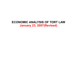 January 23, 2007 - Tort Law (Revised)