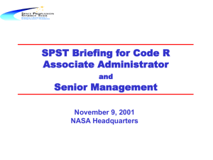 SPST Briefing for Code R - Space Propulsion Synergy Team