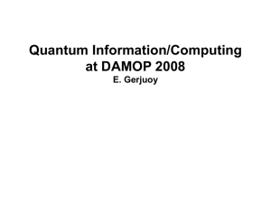 Quantum Computing/Information at the May 2008 APS DAMOP