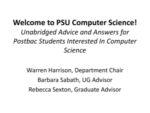 Welcome to PSU Computer Science!