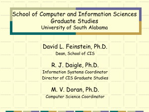 Information Systems - School of Computer and Information Sciences
