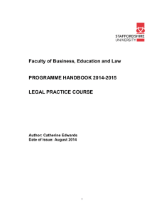 Legal Practice Course (LPC) Handbook 15-16