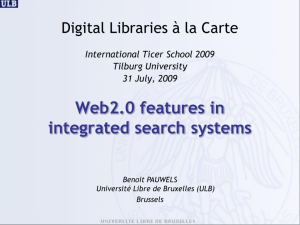 What is Web2.0? - Université Libre de Bruxelles