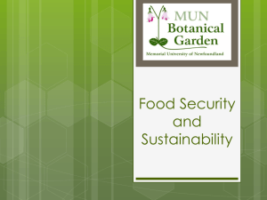 Food Security and Sustainability
