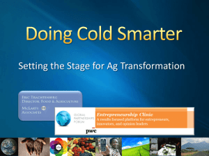 Setting the Stage for Ag Transformation