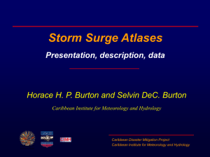 Caribbean Disaster Mitigation Project (CDMP) Storm Hazard Modeling