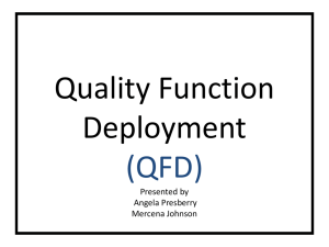 Quality Function Deployment - Eastern Illinois University
