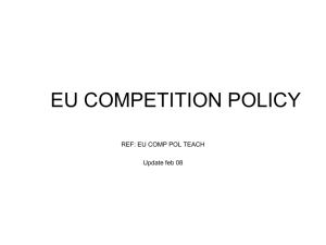 EU Competition Policy - The Economics Network