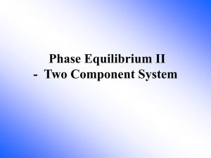 Phase Equilibrium II - Two Component System