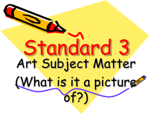 Art Subject Matter - Bath County Schools