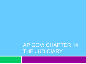 AP GOV: Chapter 14 The Judiciary