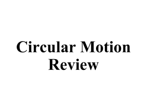 Dr. E Circular Motion Review PowerPoint