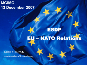ESDP - where do we stand