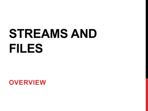 Streams and Files