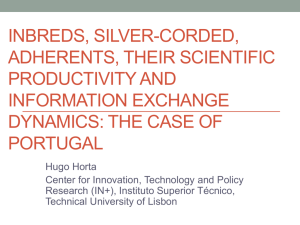 Hugo Horta presentation (Technical University of Lisbon)