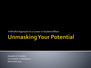 Unmasking Your Potential - Mid-Atlantic Association of College and