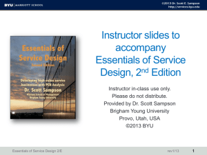 Instructor slides to accompany Essentials of Service
