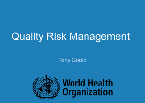 GMP: Risk analysis in pharmaceutical production and quality