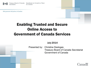 Government of Canada Federating Identity Management