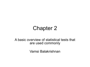 A basic overview of statistical tests that are used commonly