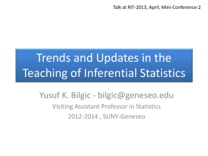 Trends in the Teaching of Inferential Statistics