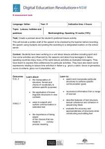 E-assessment task Italian