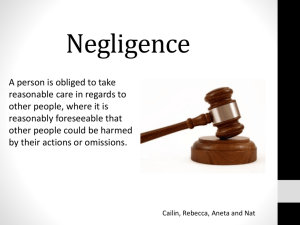 Negligence - willihighlegalstudiesyear11