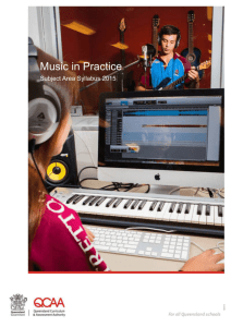Music in practice - Queensland Curriculum and Assessment Authority