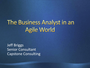 The Business Analyst in an Agile World