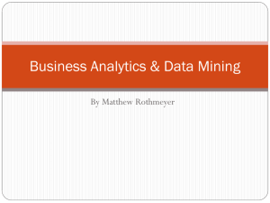Business Analysis & Data Mining - Computer Science and Computer