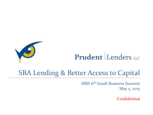 The Prudent Lenders Process - Member Business Solutions, LLC