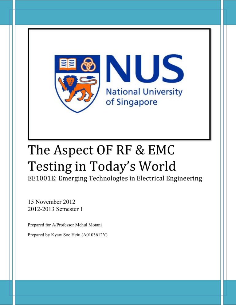 The Aspect of RF & EMC Testing in Today's World