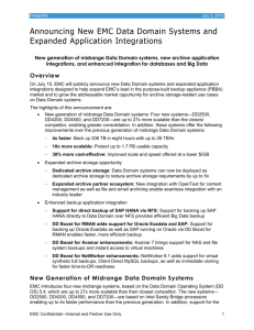 New Generation of Midrange Data Domain Systems