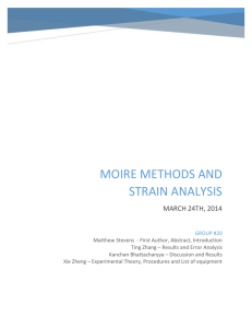 Moire Methods and strain analysis