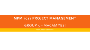 final presentation mpm 3013 project management