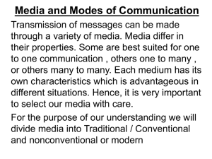 Media and Modes of Communication