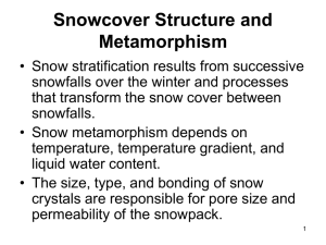Snowpack Properties, Evolution and Ablation