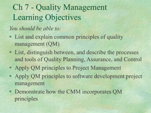 Ch 7 - Quality Management