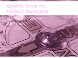 Quality Tools for Project Managers