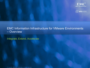 EMC Information Infrastructure for VMware – Overview