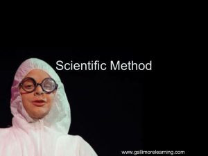 Scientific Method - Manor ISD Curriculum