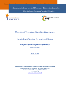 VTE Framework: Hospitality Management