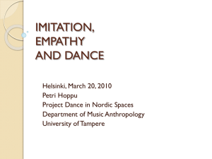 Petri Hoppu IMITATION, EMPATHY AND DANCE